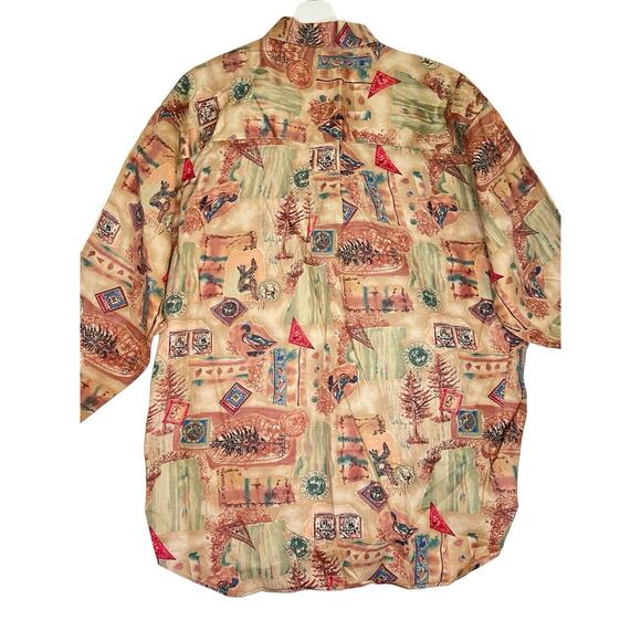 Vintage Colours Alexander Julian Shirt Adult XL Duck Print Outdoor Hunting Mens - Picture 4 of 8